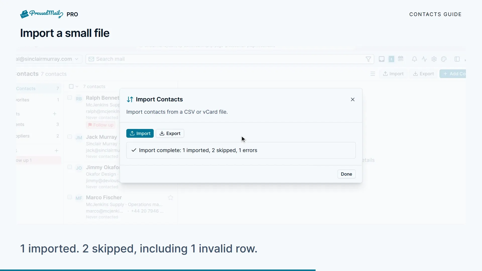 Importing a CSV file, and reading the mixed result
