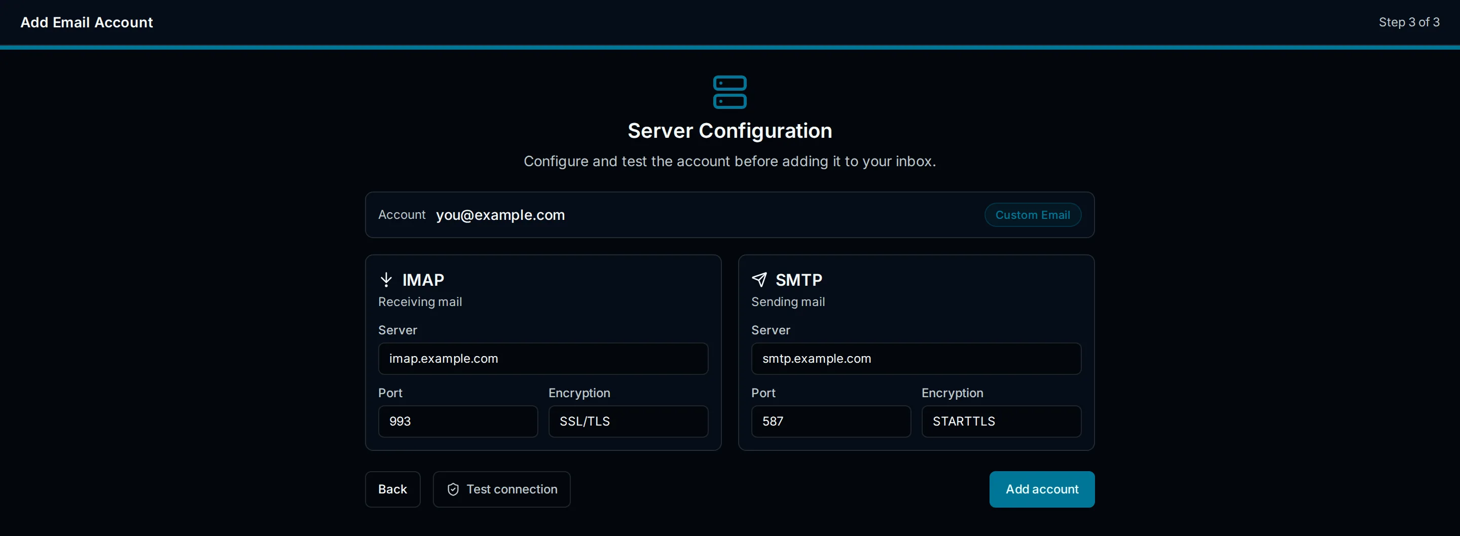 What a standards-based host needs in the server fields